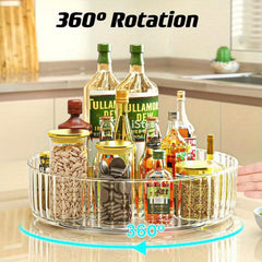 Rotatable Spice Rack Seasoning Storage Lazy Susan Organizer
