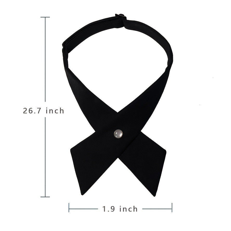 Solid Cross Tie Adjustable Bow Tie Girls Tie Women Accessories
