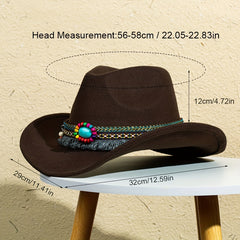 Jazz Hat With Upturned Tassels Edge Top Hat