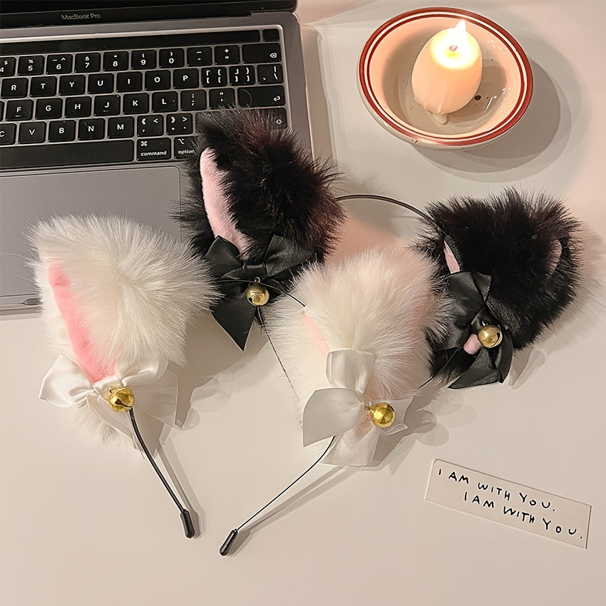 Cat Ears Headband Halloween Plush Fox Cat Ears Hair Hoop