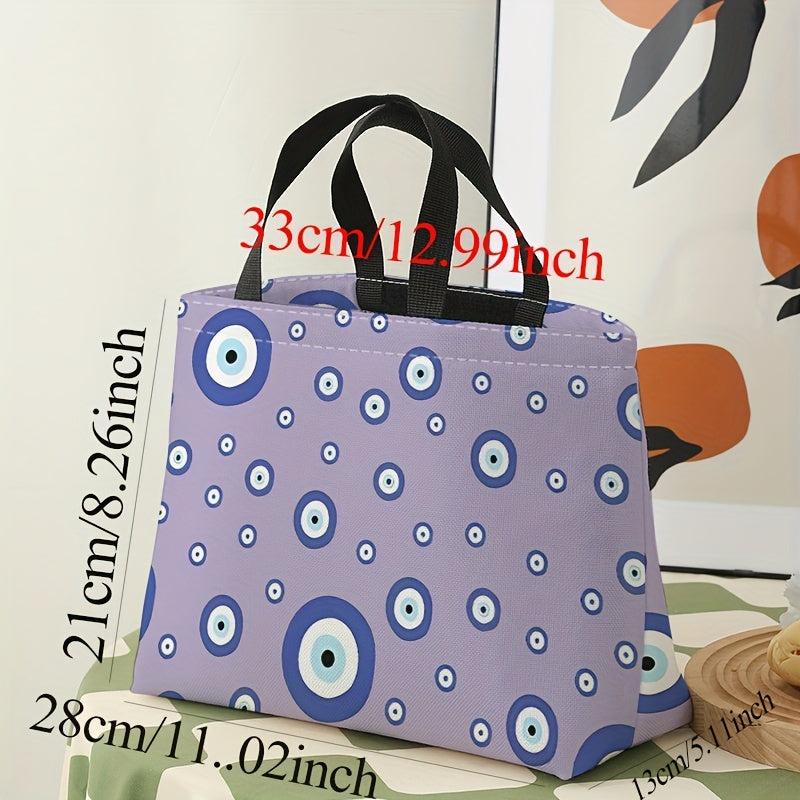 Creative Eyes Printed Lunch Bag Waterproof Insulated Portable Cooler Bag