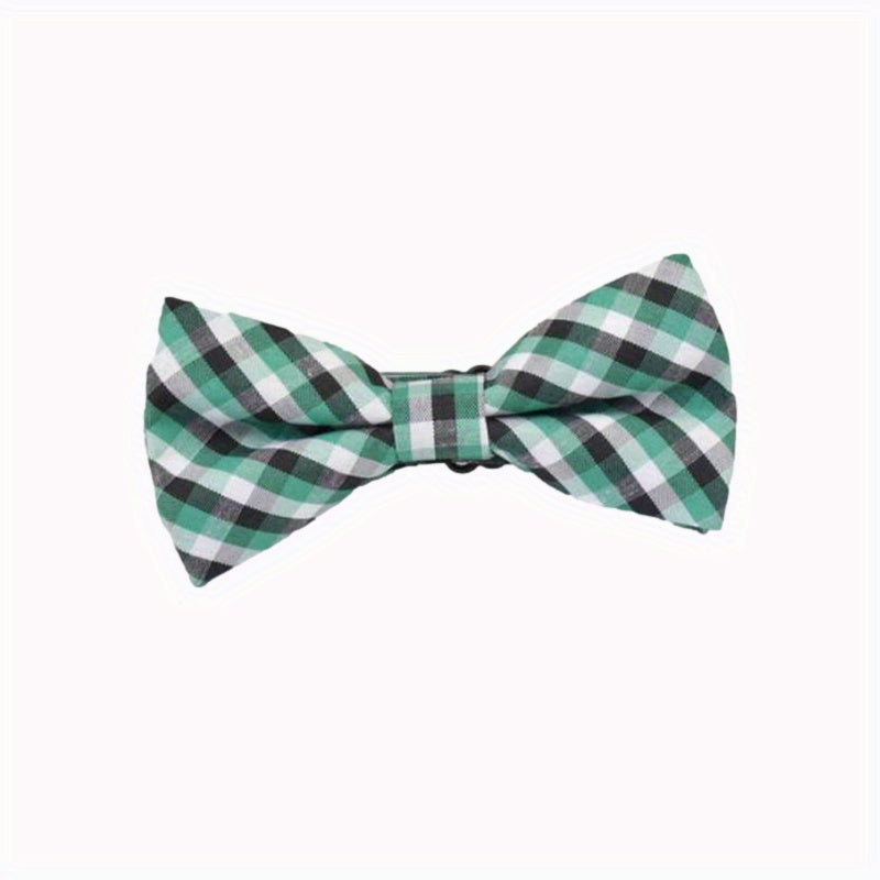 Kids Checkered Striped Bow Tie - Handsome Boys Bow Tie