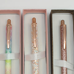 PU Golden Onion Glitter Metal Gift Ballpoint Pen For Women Girls