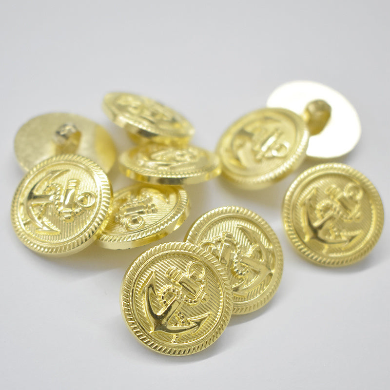 Naval Anchor Crest Metal Blazer Button Set for Suits Sport Coat Uniform Jacket