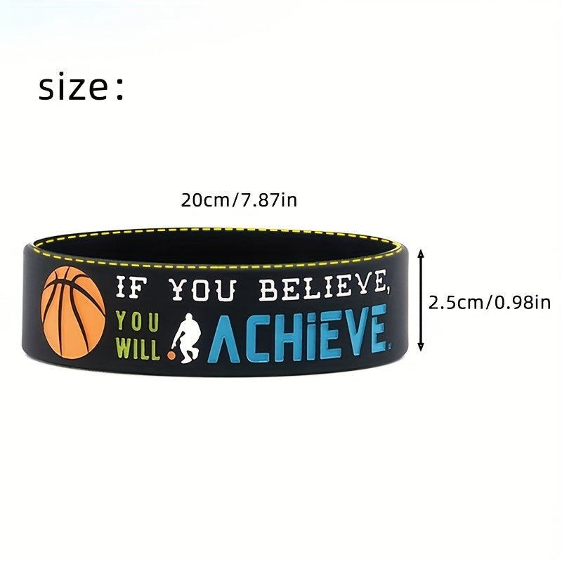 Basketball Motivational Silicone Wristband Sports Quotes Gift