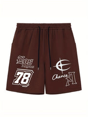 LA 198 Comfy Shorts Men's Casual Stretch Elastic Waist Drawstring Shorts