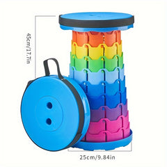 Portable Folding Stool Lightweight Plastic Stool With Carry Bag