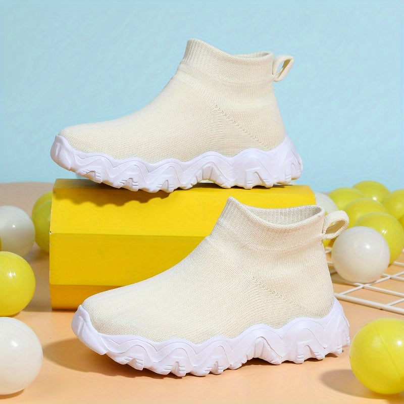 Kids' Woven Knit Sneakers Non Slip Sport Shoes