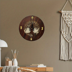 Children's Room Clock Lamp Laser Carving Tree Of Life Shape