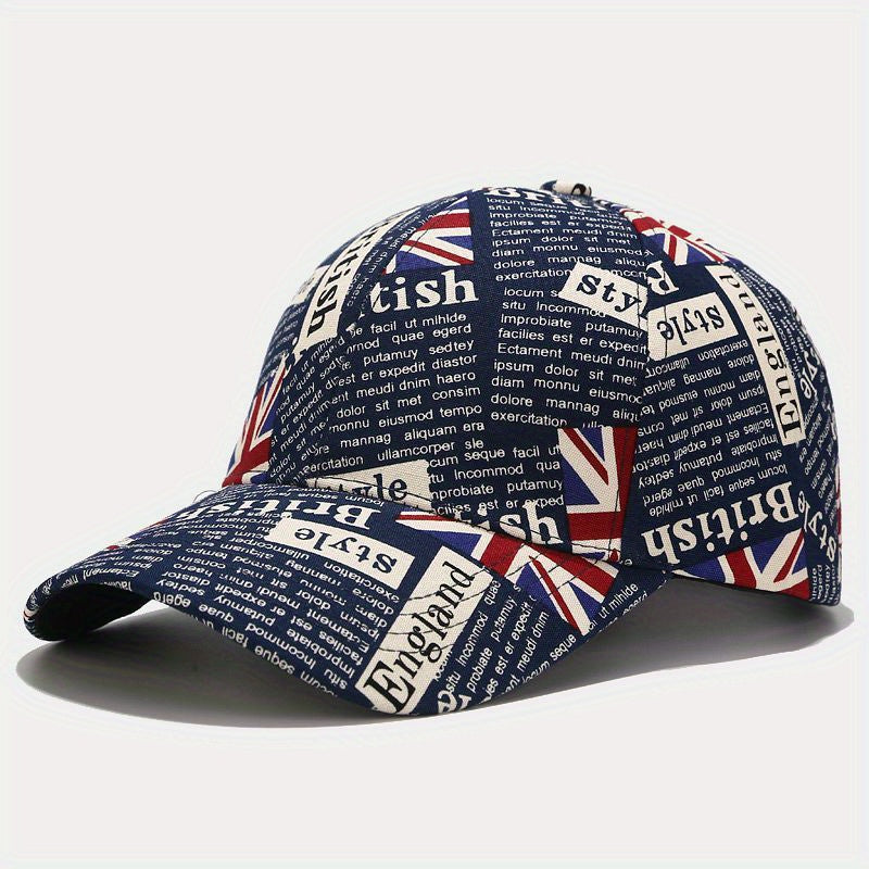Flag Print Baseball Cap Classic Casual Sunscreen Dad Hats Unisex Couple Sun Hats