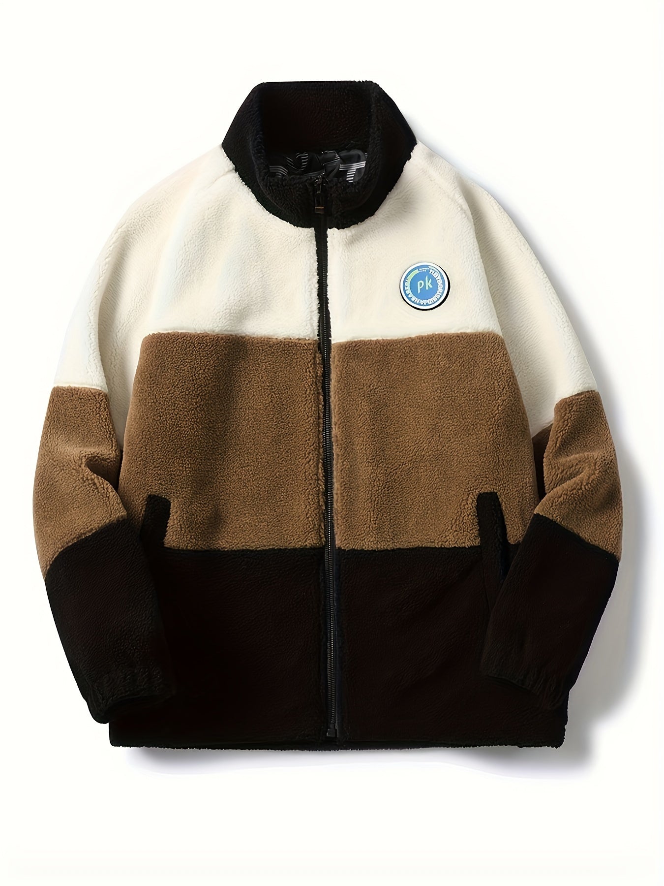 Men's Winter Thick Fleece Jacket, Loose Fit