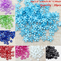 20pcs Resin Flower Phone Case Nail Art Ornament Accessories