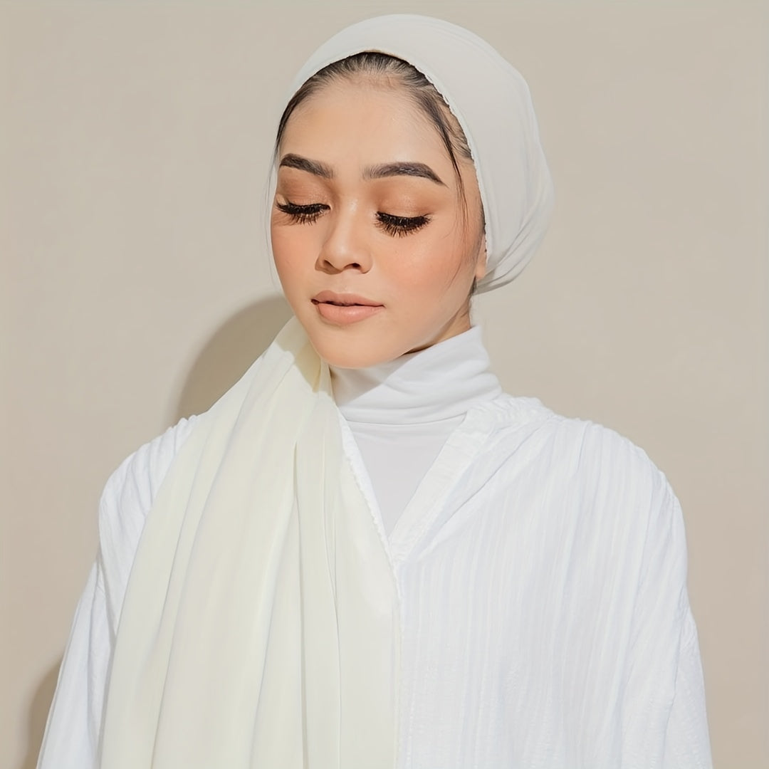 Chiffon Hijab Head Scarf Thin Breathable Shawl Windproof Head Wrap