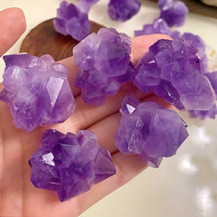 Natural Amethyst Raw Stone Purple Guardian Stone Ornament