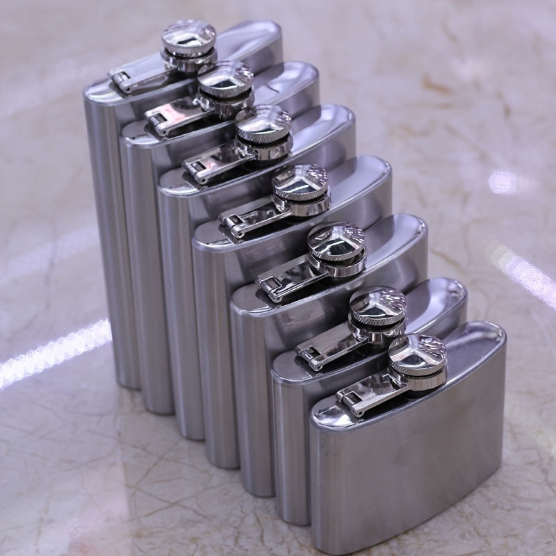 1pc Stainless Steel Hip Flask Alcohol Whiskey Liquor Pocket Flask