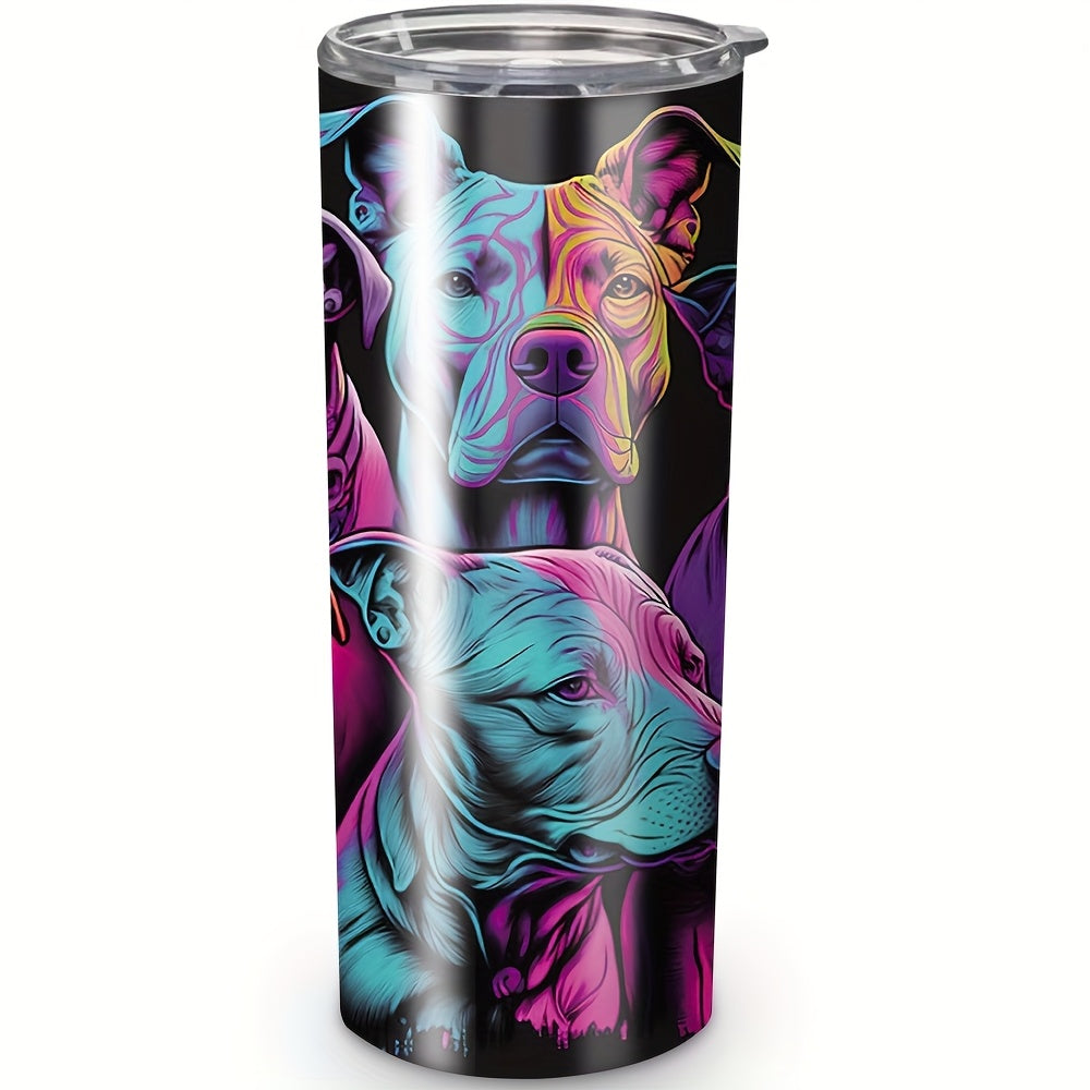 Colorful Dog Steel Tumbler Insulated Travel Mug