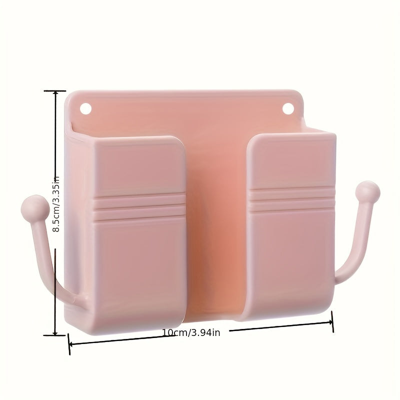 Wall Storage Box Phone Holder Remote Control Organizer Wall Mount