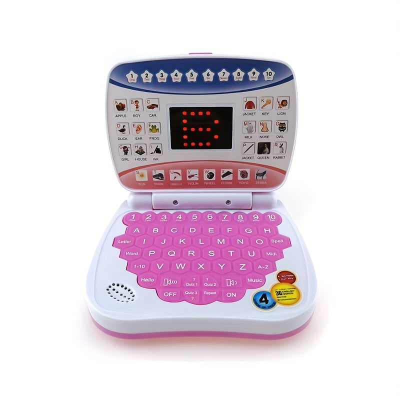 Children's Flip Laptop Toy Learning Machine with Digital Alphabet