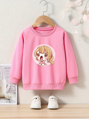 OERYUI Poor Crying Girl Graphic Sweatshirt for Kids