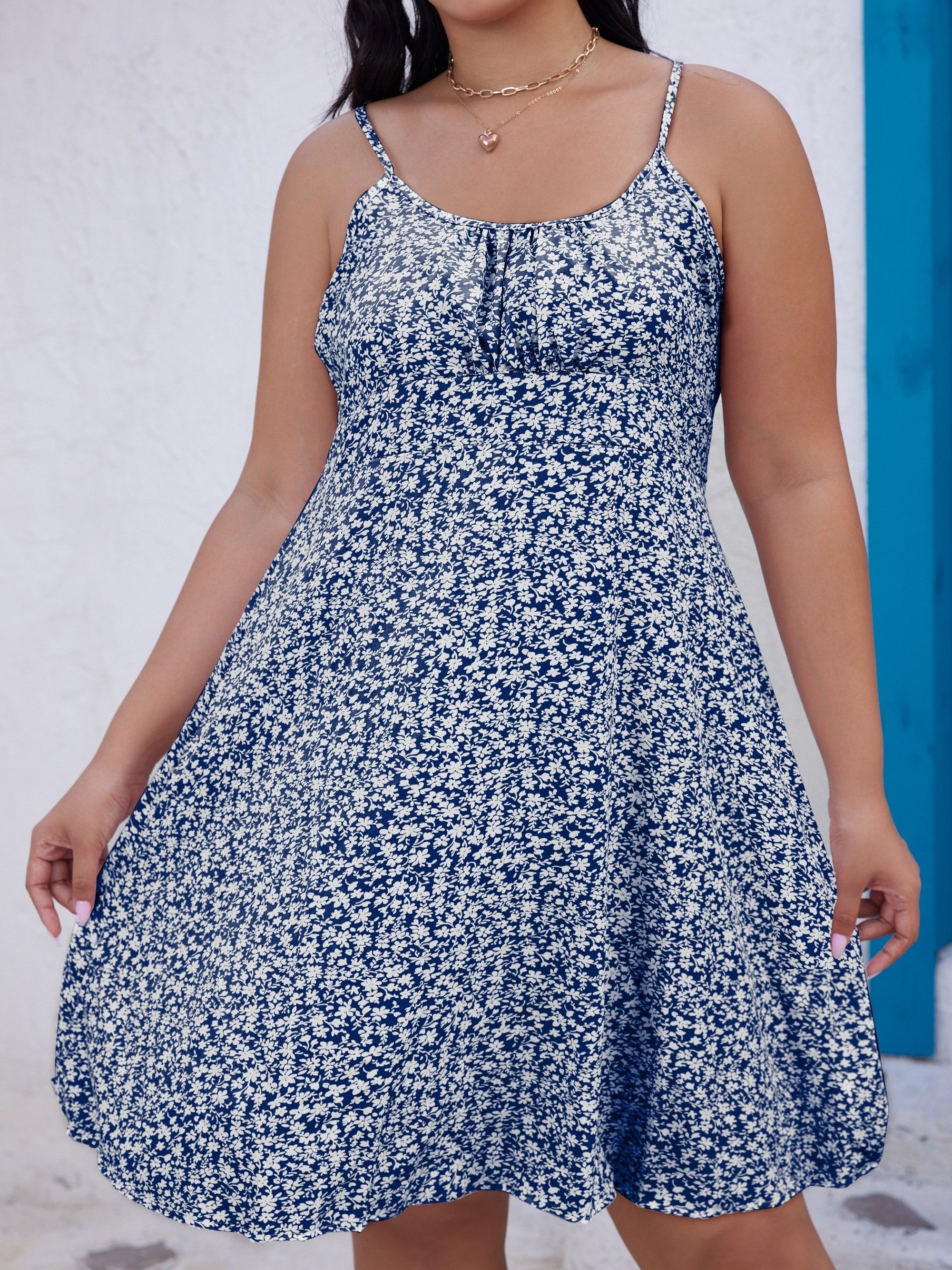  Ditsy Print Cami Dress