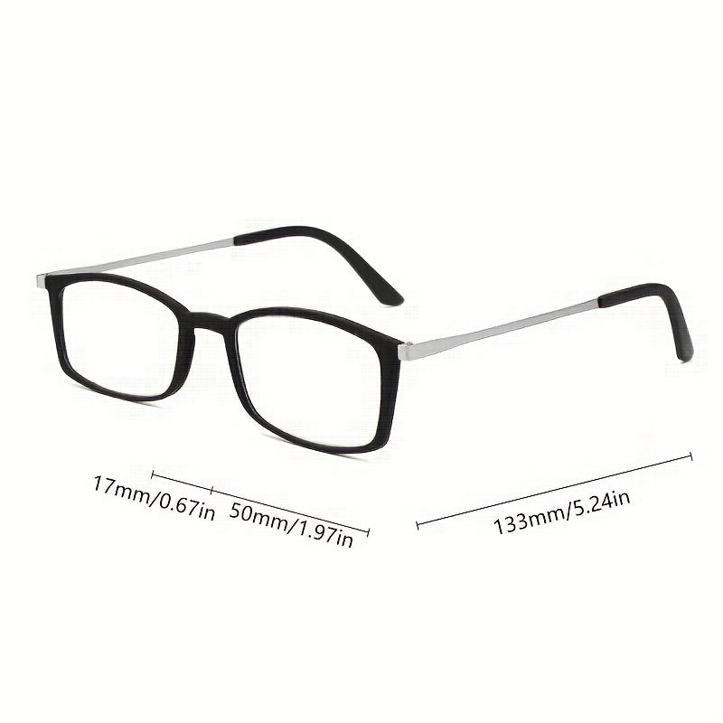 Rectangle HD Reading Glasses with Case