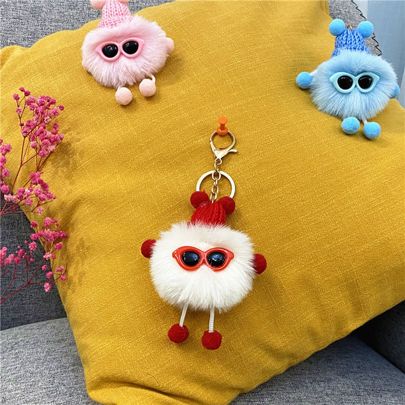 Plush Monster Dust Bunny Elf Snap Hook Key Chain Gift