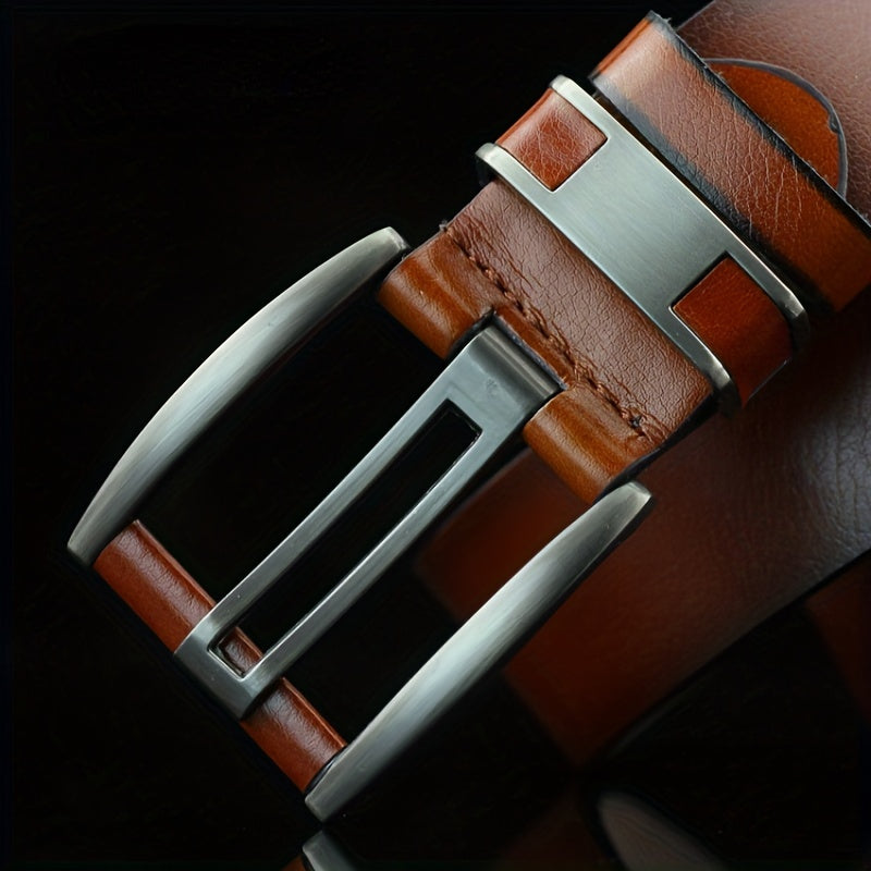 Men's Pin Buckle Leather Belt Waist Strap for Jeans Pants