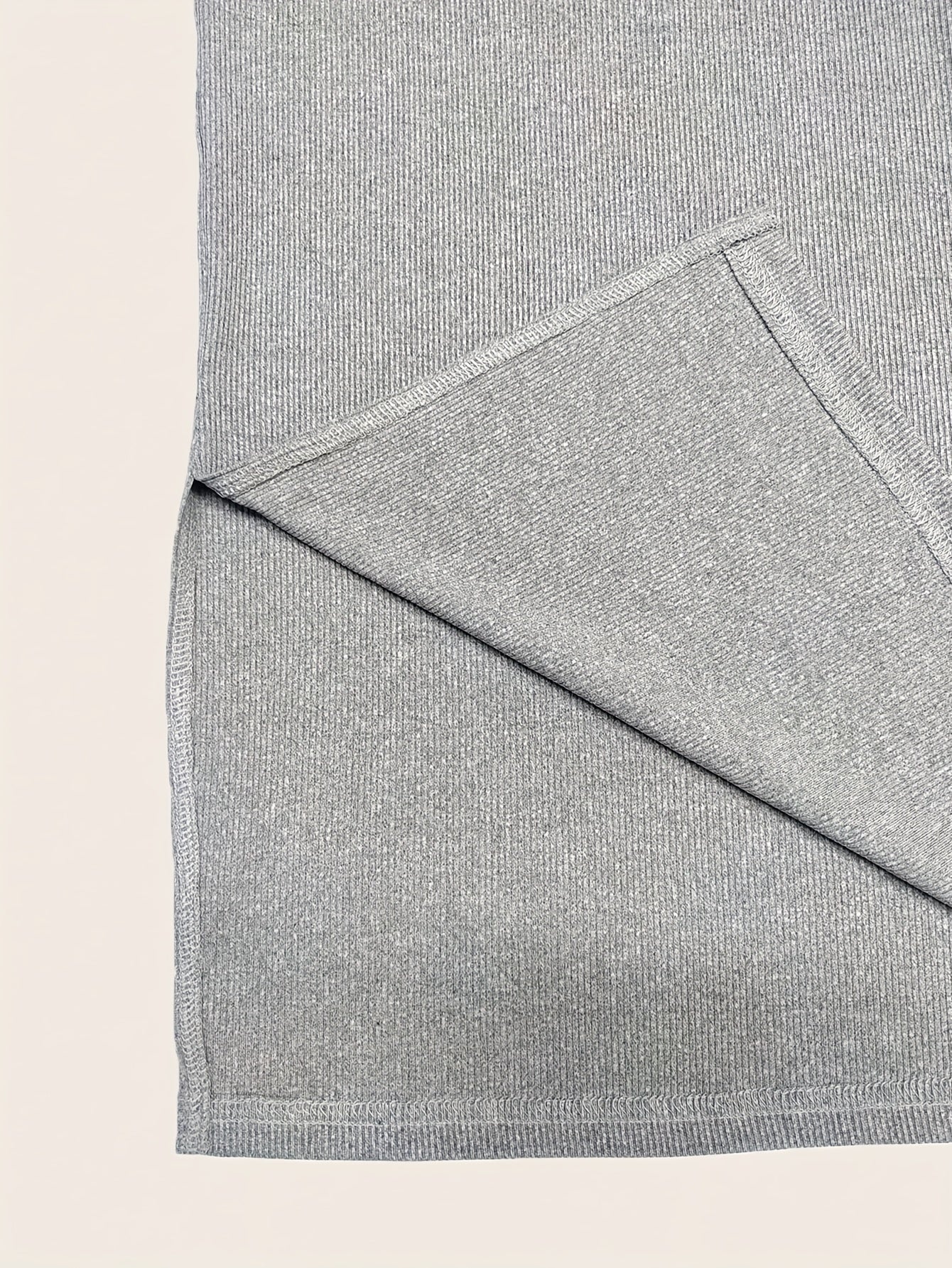  Solid Round Neck Tank Dress