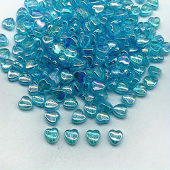100pcs 8mm AB Heart Shape Acrylic Beads for Jewelry Making