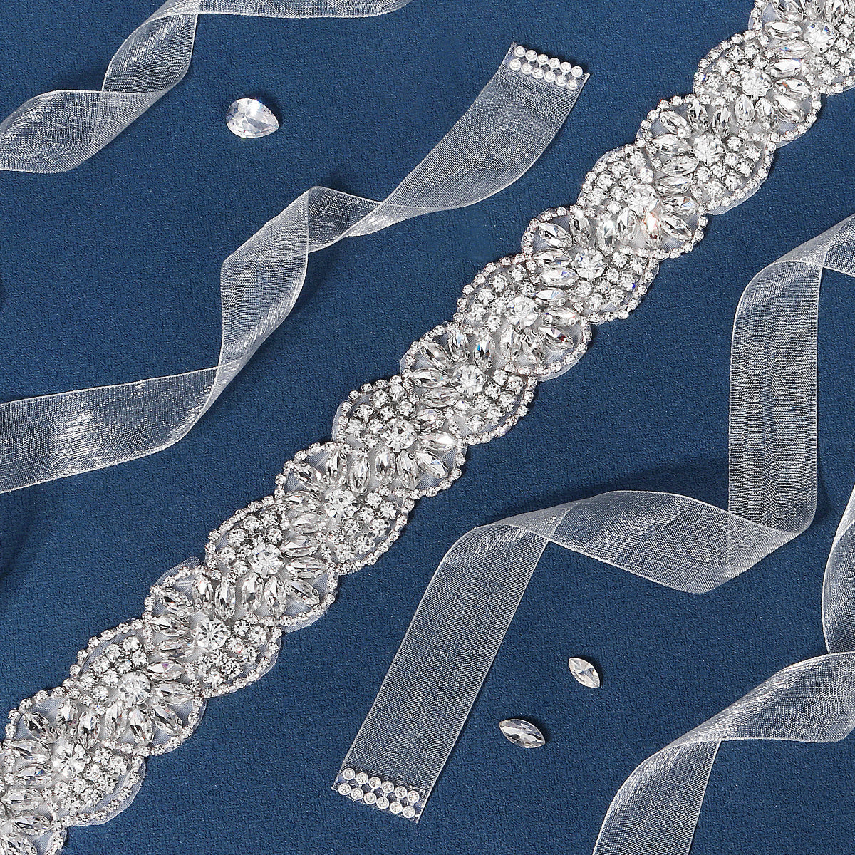 Rhinestone Bridal Wedding Belt Handmake Girdle Dress Accessory