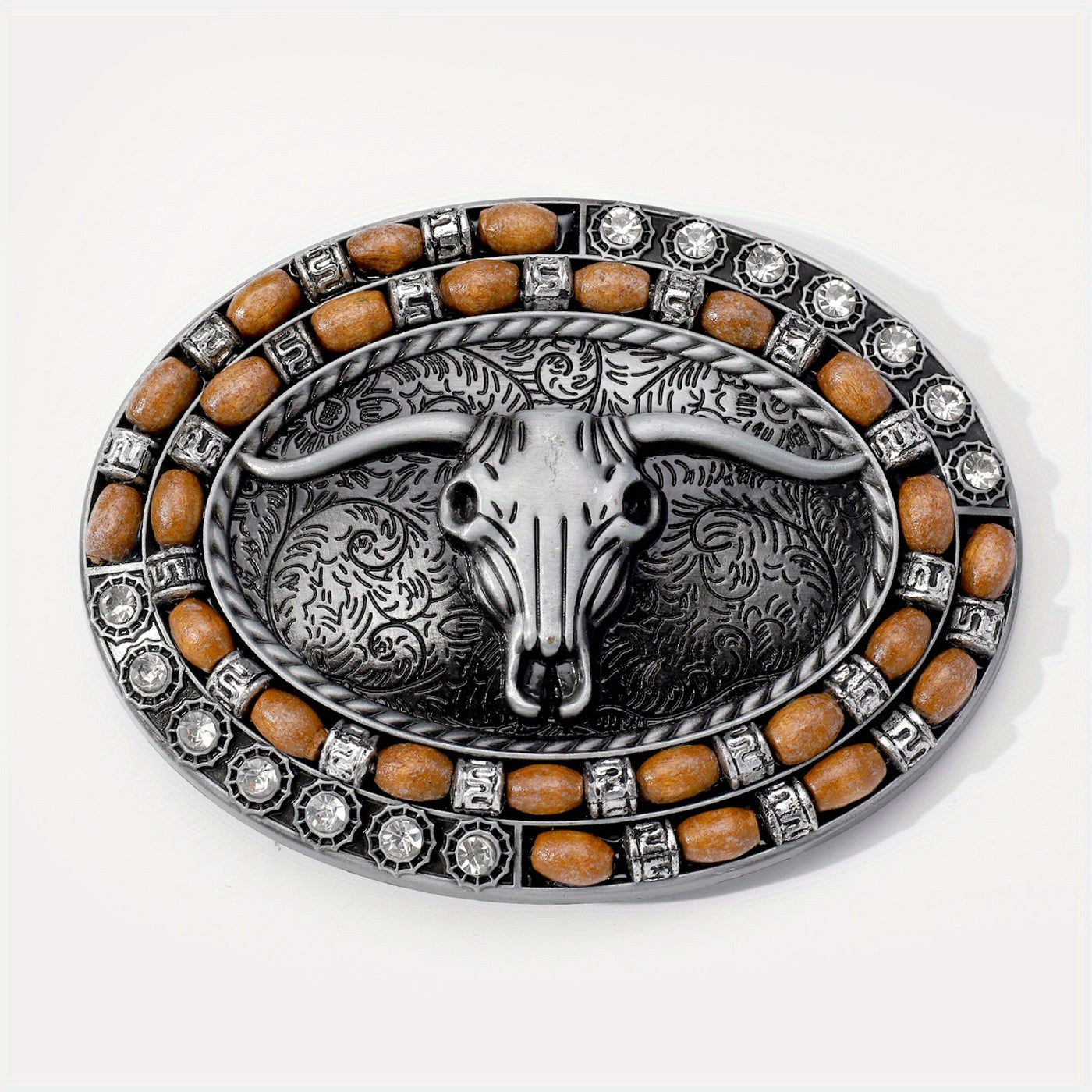 Boho Bull Head Belt Buckle Women Men Western Cowgirl Leather Waistband DIY