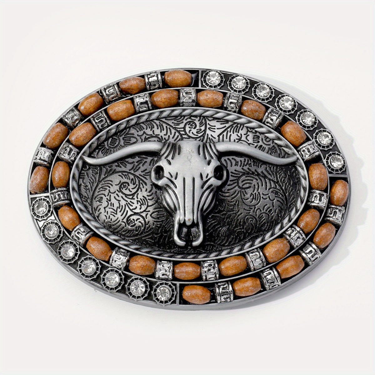 Boho Bull Head Belt Buckle Women Men Western Cowgirl Leather Waistband DIY