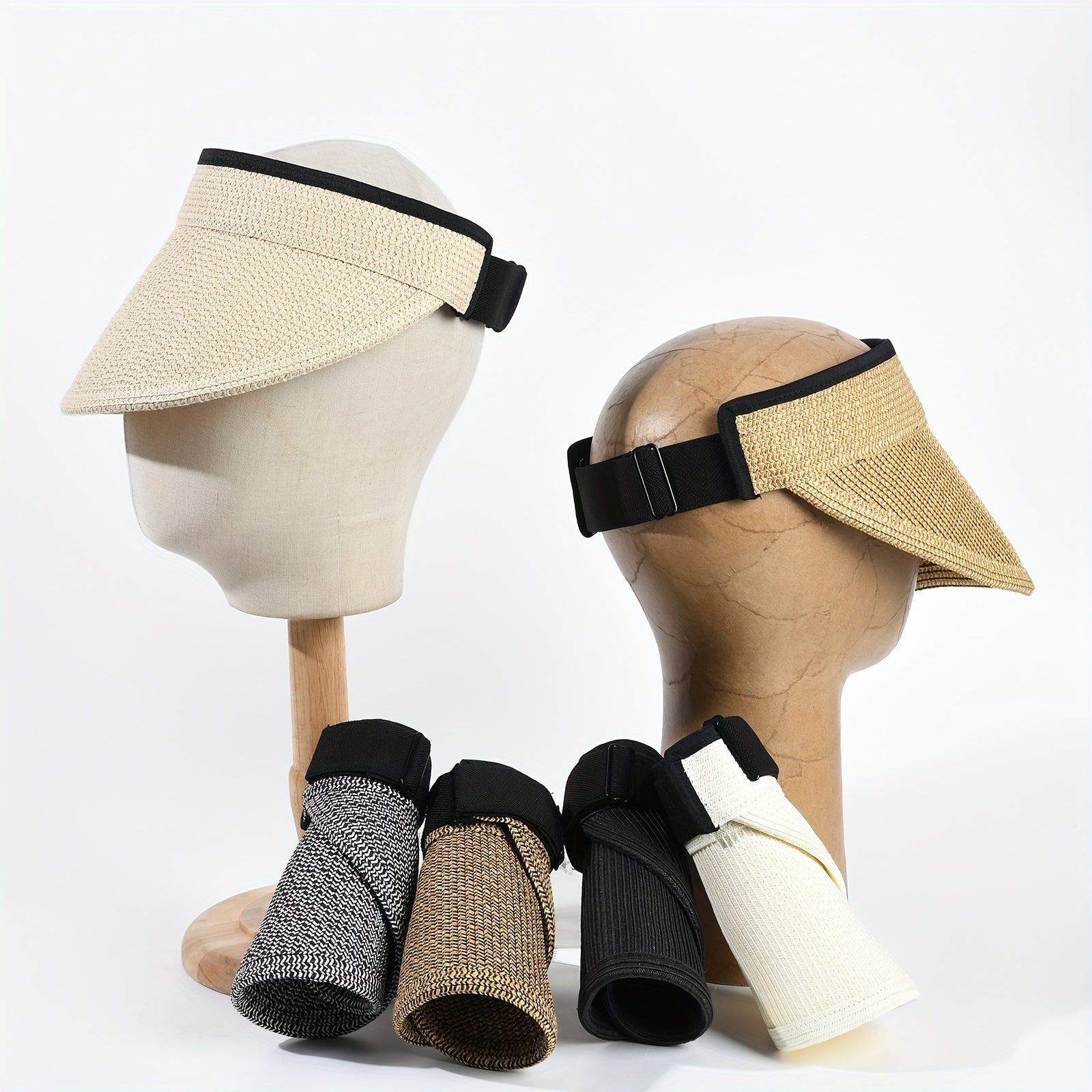 Sun Straw Hats Sun Visor Wide Brim Beach Hat Summer Packa