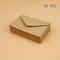10 20pcs Classic brown Mini Blank Paper Envelopes Wedding Invitation Envelope