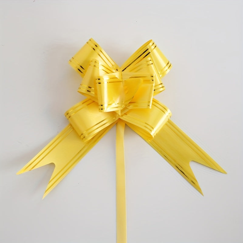 10pcs Christmas Bow Pull Flower Decoration Festive Holiday Gift Bag Packaging