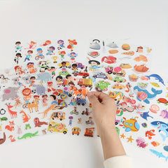 Kids DIY Bubble Scene Sticker Book Jelly Paste Toy