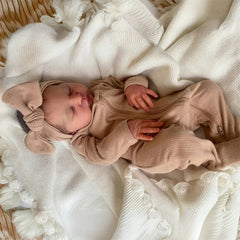 Soft Vinyl 3D Painted Sleeping Girl Reborn Baby Doll