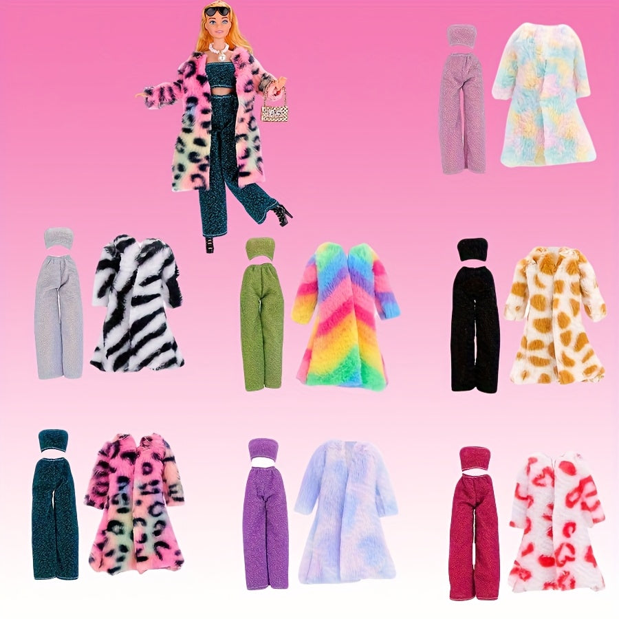 11.5 Inch Doll Clothes Plush Coat Toy - Holiday Gift Party Set