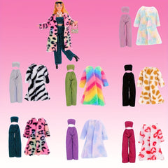 11.5 Inch Doll Clothes Plush Coat Toy - Holiday Gift Party Set