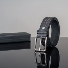 Men's Casual Leather Belt, Simulated Leather Belt