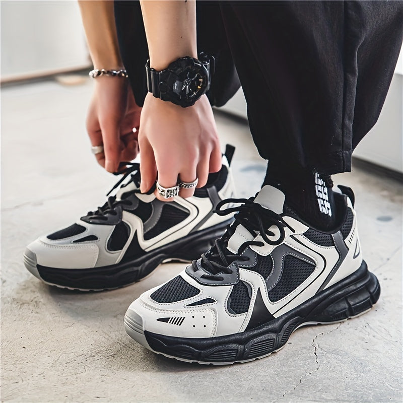 Men's Casual Mesh Sneakers Low Top Platform Running Shoes