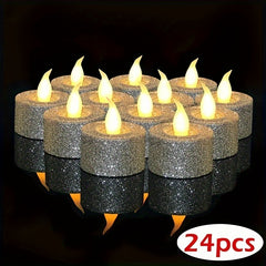24pcs LED Electronic Candle Smokeless Powered Tea Wax Electronic Candle Light