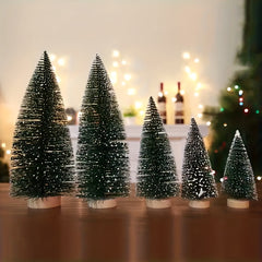 8in Pine Needle Christmas Tree Micro Bonsai Decorations