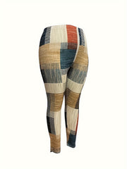  Patchwork Print High Rise Legging