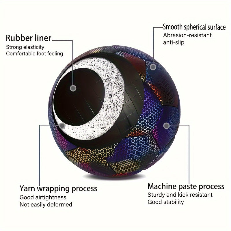 Reflective Standard Size 5 Soccer Ball for Competition and Training