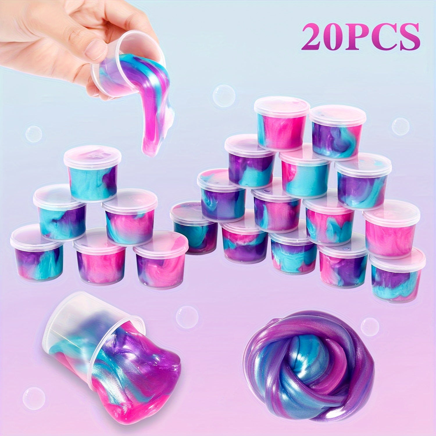20pcs Slime Party Gift Set Ultra Soft Non Sticky Crystal Mud
