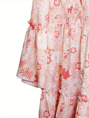  Casual Dress Women's Plus Floral Print Smock Dress