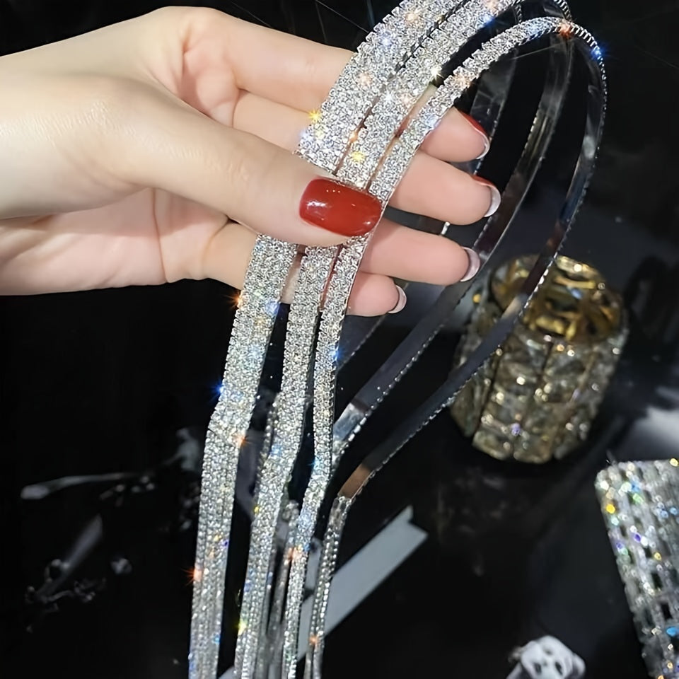 Copper Rhinestone Headband for Bridal Wedding Hair
