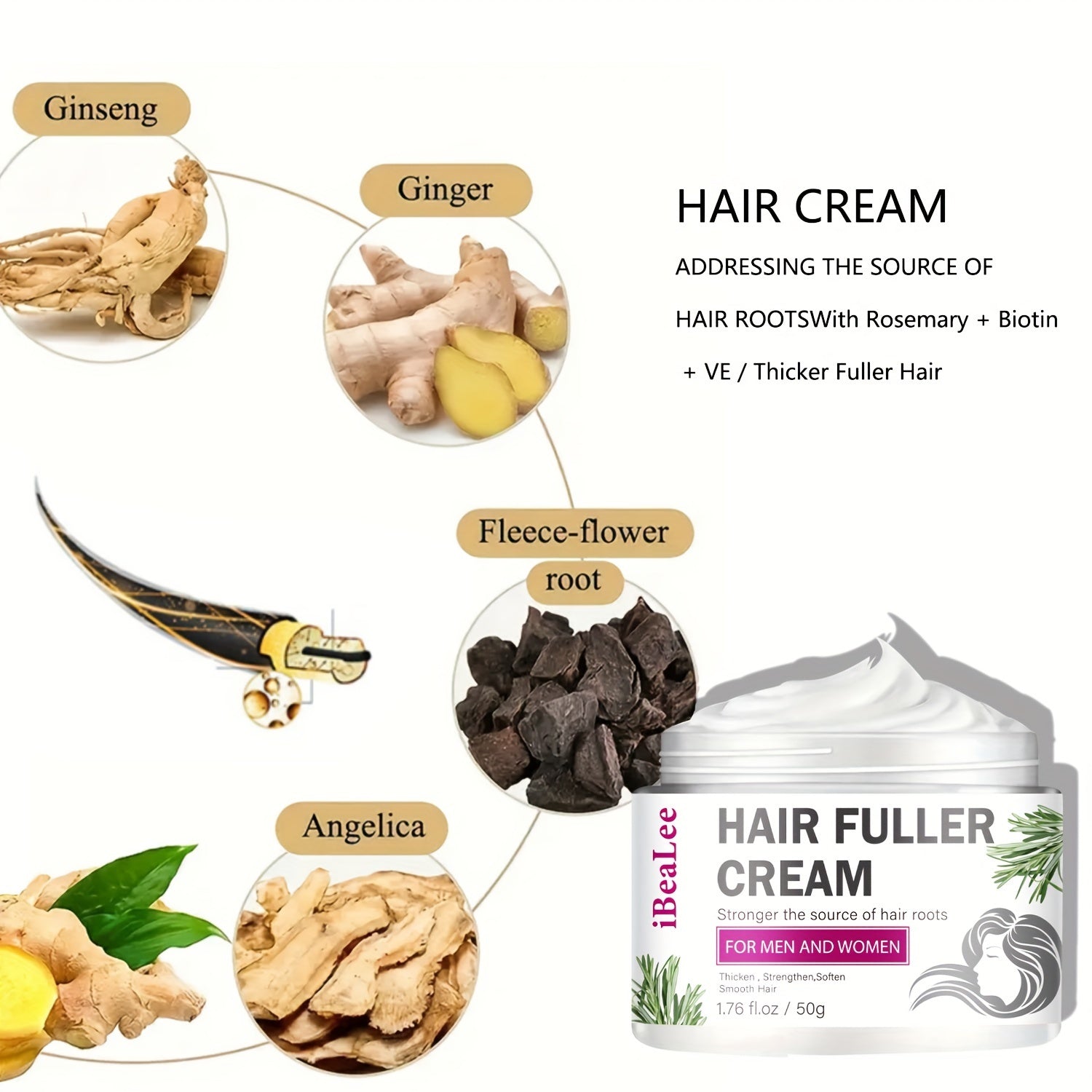 Hair Fuller Cream With Biotin Repairs Damaged Hair