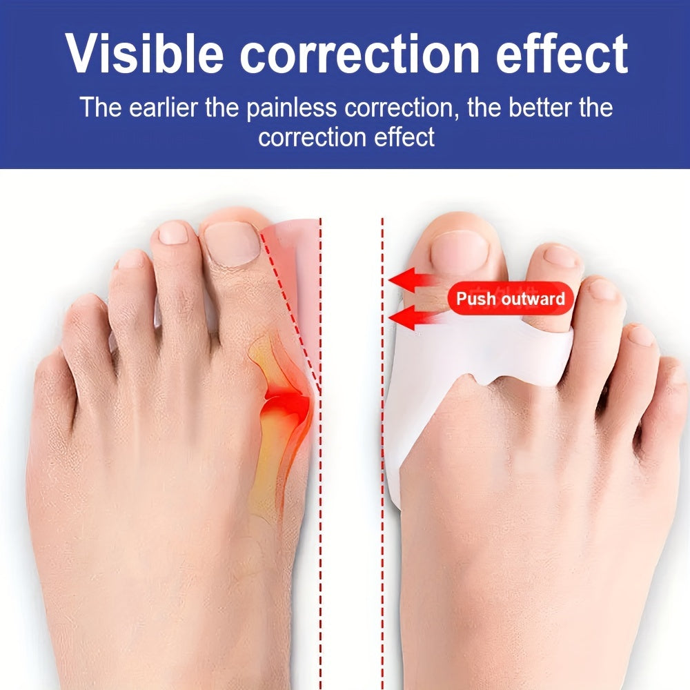 Silicone Toe Protector for Hallux Valgus Correction - Home and Night Use